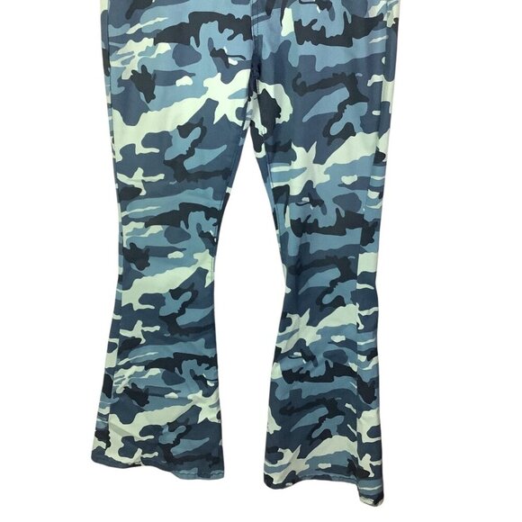 Celebrity Ace Women's Camouflage Jeans  Flare & Wide Leg Blue 28in Waist - Picture 9 of 9